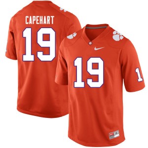 Men's DeMonte Capehart Orange Clemson Tigers #19 Embroidery College Football Jersey 594531-754