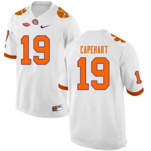 Men's DeMonte Capehart White Clemson Tigers #19 Player College Football Jersey 739034-458