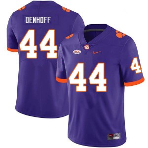 Men's Cade Denhoff Purple Clemson Tigers #44 Limited College Football Jersey 521317-162