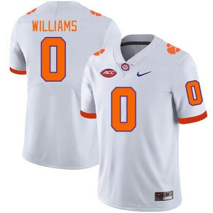 Men's Antonio Williams White Clemson Tigers #0 Game College Football Jersey 469506-417