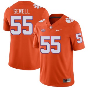 Men's Harris Sewell Orange Clemson Tigers #55 Limited College Football Jersey 373823-660
