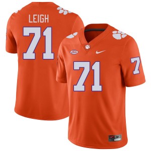 Men's Tristan Leigh Orange Clemson Tigers #71 NCAA College Football Jersey 387041-427