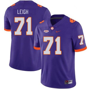 Men's Tristan Leigh Purple Clemson Tigers #71 2024-25 College Football Jersey 660314-729