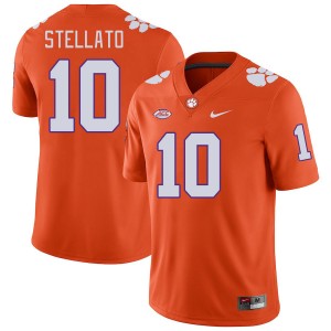 Men's Troy Stellato Orange Clemson Tigers #10 Game College Football Jersey 919704-373