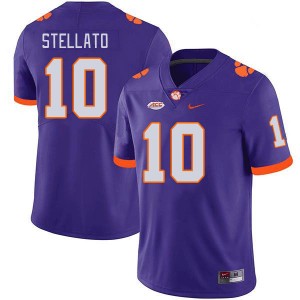 Men's Troy Stellato Purple Clemson Tigers #10 High School College Football Jersey 850314-124