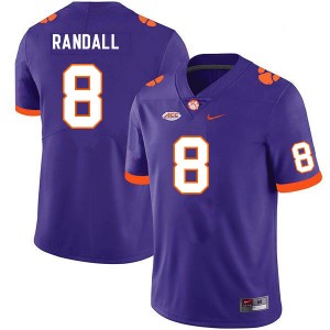 Men's Adam Randall Purple Clemson Tigers #8 Player College Football Jersey 801725-394