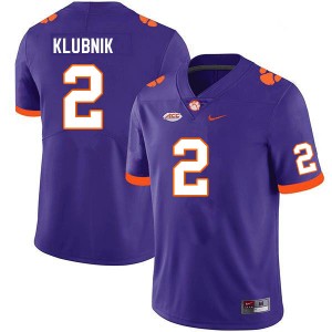 Men's Cade Klubnik Purple Clemson Tigers #2 University College Football Jersey 703706-621