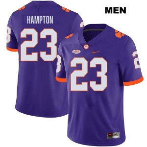 Men's Ashton Hampton Purple Clemson Tigers #23 Stitched College Football Jersey 894024-241