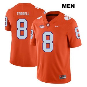 Men's Avieon Terrell Orange Clemson Tigers #8 Stitched College Football Jersey 211083-735