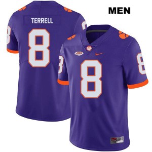 Men's Avieon Terrell Purple Clemson Tigers #8 Stitched College Football Jersey 762292-603