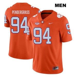 Men's Chapman Pendergrass Orange Clemson Tigers #94 Stitched College Football Jersey 557930-969