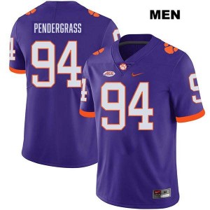 Men's Chapman Pendergrass Purple Clemson Tigers #94 Stitched College Football Jersey 337739-626