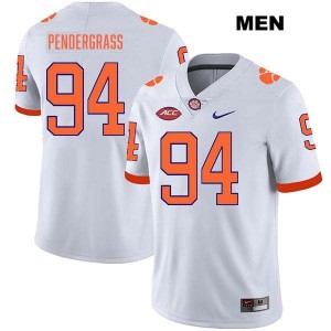 Men's Chapman Pendergrass White Clemson Tigers #94 Stitched College Football Jersey 681681-347