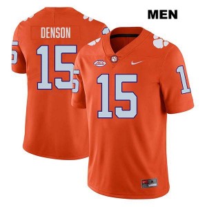 Men's Chris Denson Orange Clemson Tigers #15 Stitched College Football Jersey 420495-299