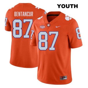 Youth Christian Bentancur Orange Clemson Tigers #87 Stitched College Football Jersey 807645-148