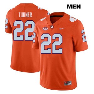 Men's Cole Turner Orange Clemson Tigers #22 Stitched College Football Jersey 646279-832