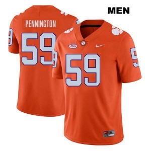 Men's Dietrick Pennington Orange Clemson Tigers #59 Stitched College Football Jersey 777298-495