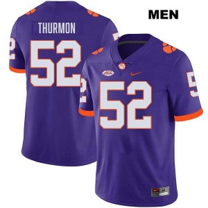 Men's Elyjah Thurmon Purple Clemson Tigers #52 Stitched College Football Jersey 809983-864