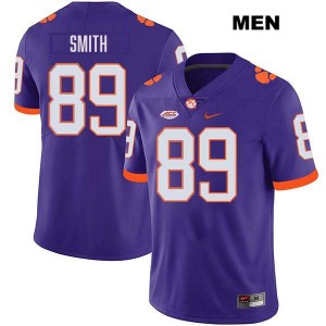Men's Jack Smith Purple Clemson Tigers #89 Stitched College Football Jersey 652893-499
