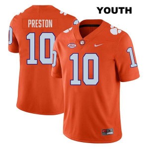 Youth Juju Preston Orange Clemson Tigers #10 Stitched College Football Jersey 653108-463