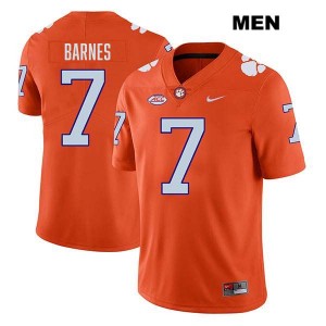 Men's Khalil Barnes Orange Clemson Tigers #7 Stitched College Football Jersey 418257-449