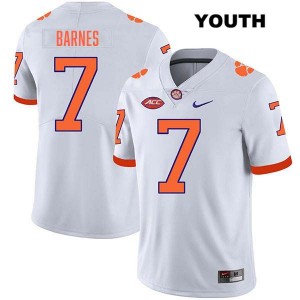 Youth Khalil Barnes White Clemson Tigers #7 Stitched College Football Jersey 238423-663