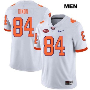 Men's Markus Dixon White Clemson Tigers #84 Stitched College Football Jersey 337100-997