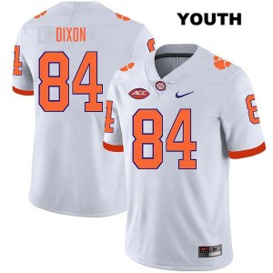 Youth Markus Dixon White Clemson Tigers #84 Stitched College Football Jersey 895511-942