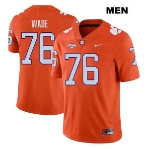 Men's Mason Wade Orange Clemson Tigers #76 Stitched College Football Jersey 943499-665