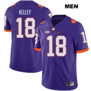 Men's Misun Kelley Purple Clemson Tigers #18 Stitched College Football Jersey 308822-808