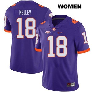 Women's Misun Kelley Purple Clemson Tigers #18 Stitched College Football Jersey 707328-225