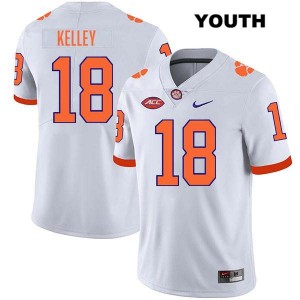 Youth Misun Kelley White Clemson Tigers #18 Stitched College Football Jersey 747784-199