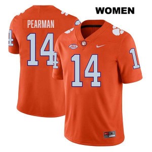 Women's Trent Pearman Orange Clemson Tigers #14 Stitched College Football Jersey 863059-603