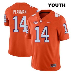 Youth Trent Pearman Orange Clemson Tigers #14 Stitched College Football Jersey 471033-296