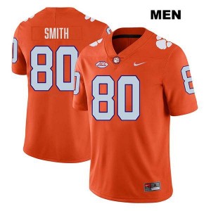 Men's Tristan Smith Orange Clemson Tigers #80 Stitched College Football Jersey 290226-111