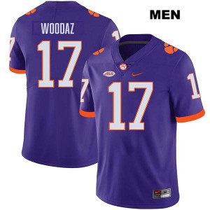 Men's Wade Woodaz Purple Clemson Tigers #17 Stitched College Football Jersey 846227-937