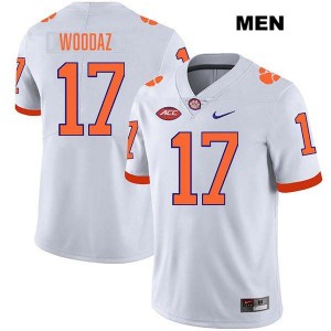 Men's Wade Woodaz White Clemson Tigers #17 Stitched College Football Jersey 224877-739