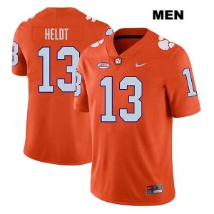 Men's Will Heldt Orange Clemson Tigers #13 Stitched College Football Jersey 971004-728
