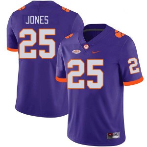 Men's Ricardo Jones Purple Clemson Tigers #25 Alumni College Football Jersey 476351-337