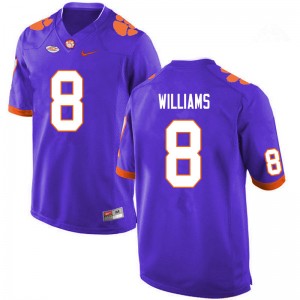 Men's Tre Williams Purple Clemson Tigers #8 University College Football Jersey 481441-862
