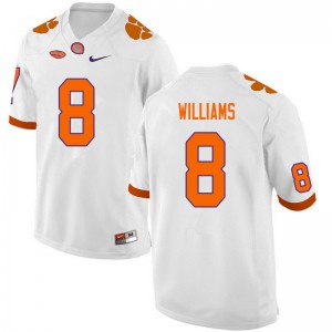 Men's Tre Williams White Clemson Tigers #8 2024 College Football Jersey 769203-527