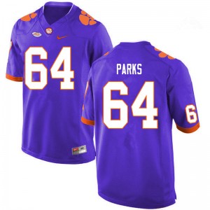 Men's Walker Parks Purple Clemson Tigers #64 Alumni College Football Jersey 214654-671