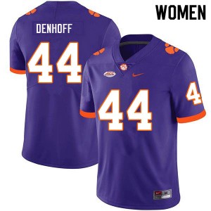 Women's Cade Denhoff Purple Clemson Tigers #44 Limited College Football Jersey 512202-420