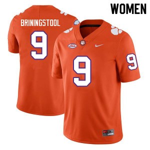 Women's Jake Briningstool Orange Clemson Tigers #9 High School College Football Jersey 914095-810