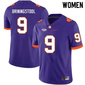 Women's Jake Briningstool Purple Clemson Tigers #9 Alumni College Football Jersey 347270-411