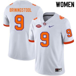 Women's Jake Briningstool White Clemson Tigers #9 2024-25 College Football Jersey 590940-339