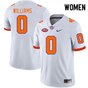 Women's Antonio Williams White Clemson Tigers #0 Game College Football Jersey 843509-436