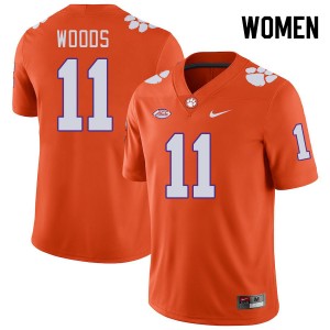 Women's Peter Woods Orange Clemson Tigers #11 Alumni College Football Jersey 882206-416