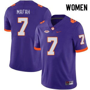 Women's Phil Mafah Purple Clemson Tigers #7 Official College Football Jersey 509465-650