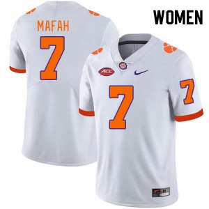 Women's Phil Mafah White Clemson Tigers #7 Alumni College Football Jersey 777167-657